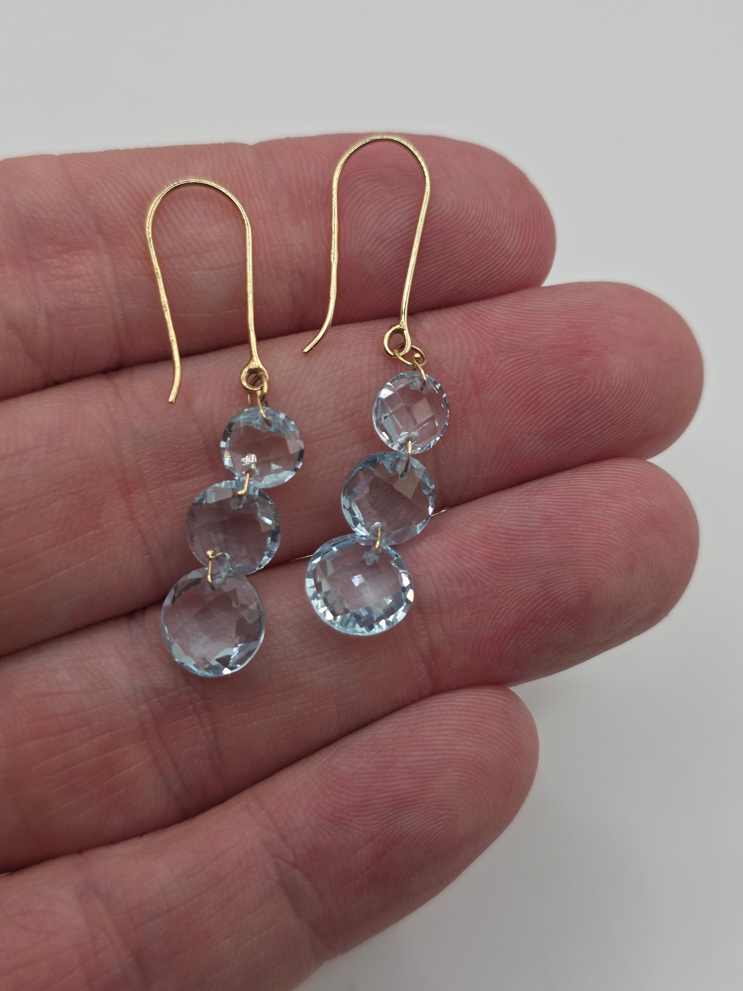 9ct gold topaz earrings