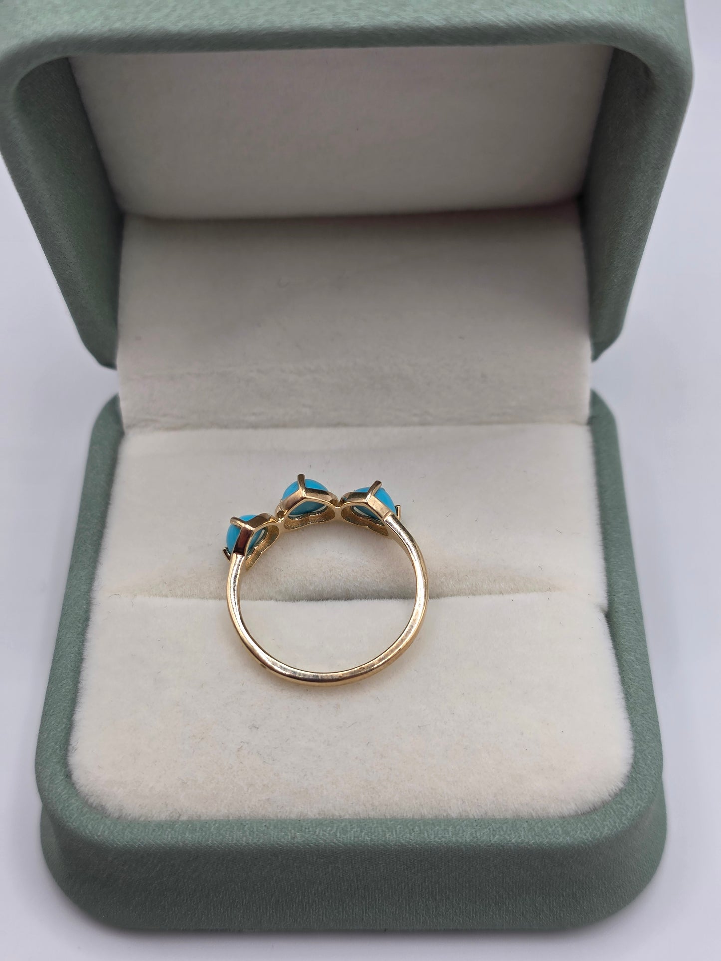 9ct gold turquoise ring