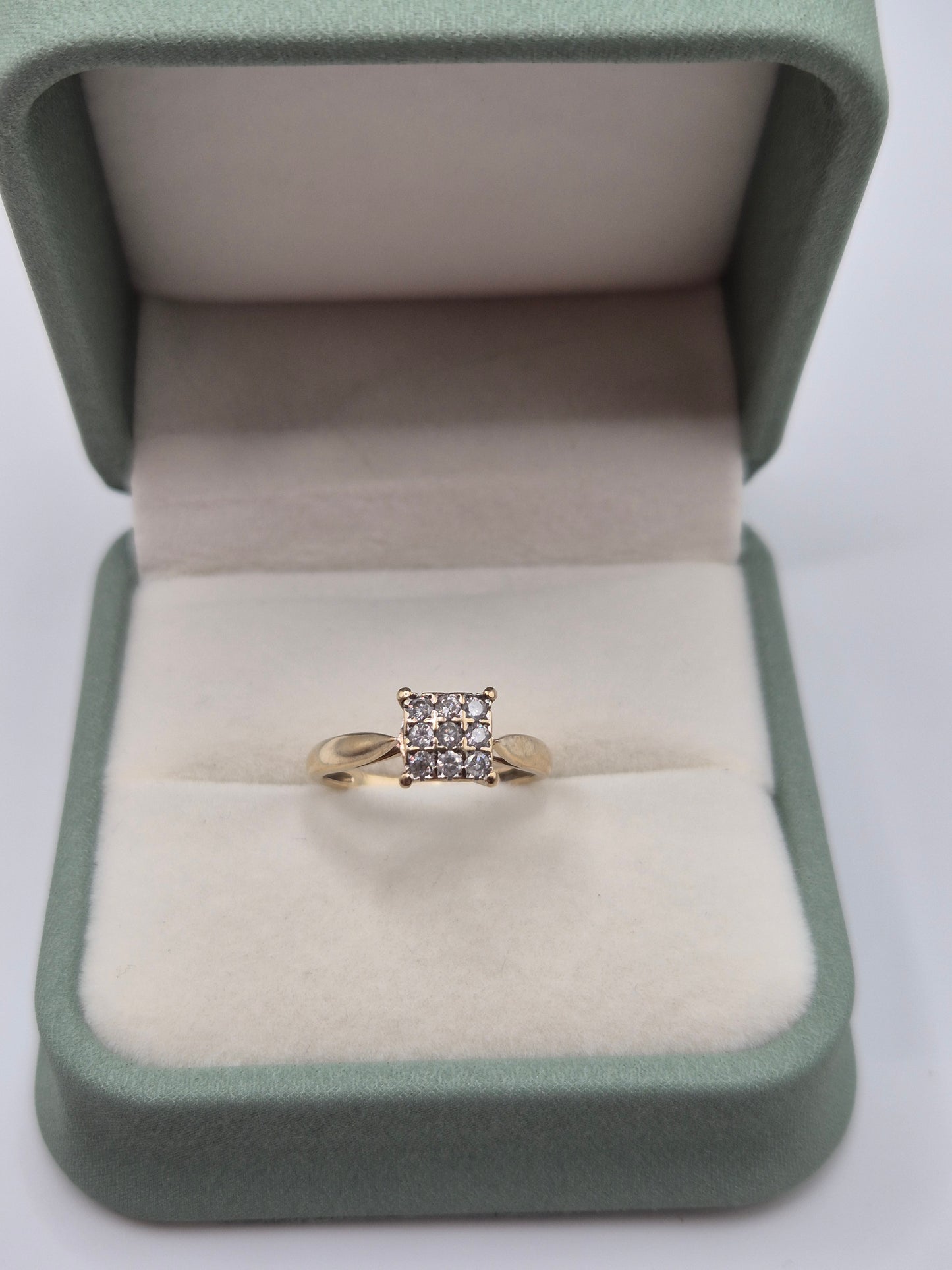 9ct gold diamond signet ring