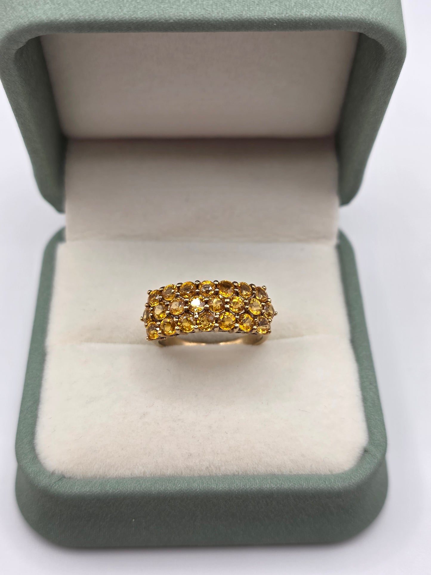 9ct gold yellow topaz ring