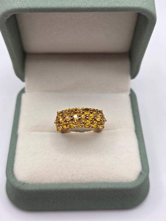 9ct gold yellow topaz ring