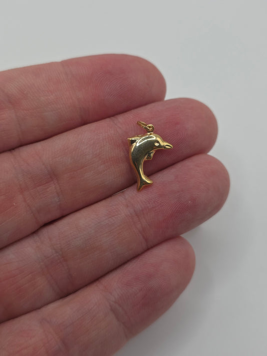 9ct gold dolphin charm