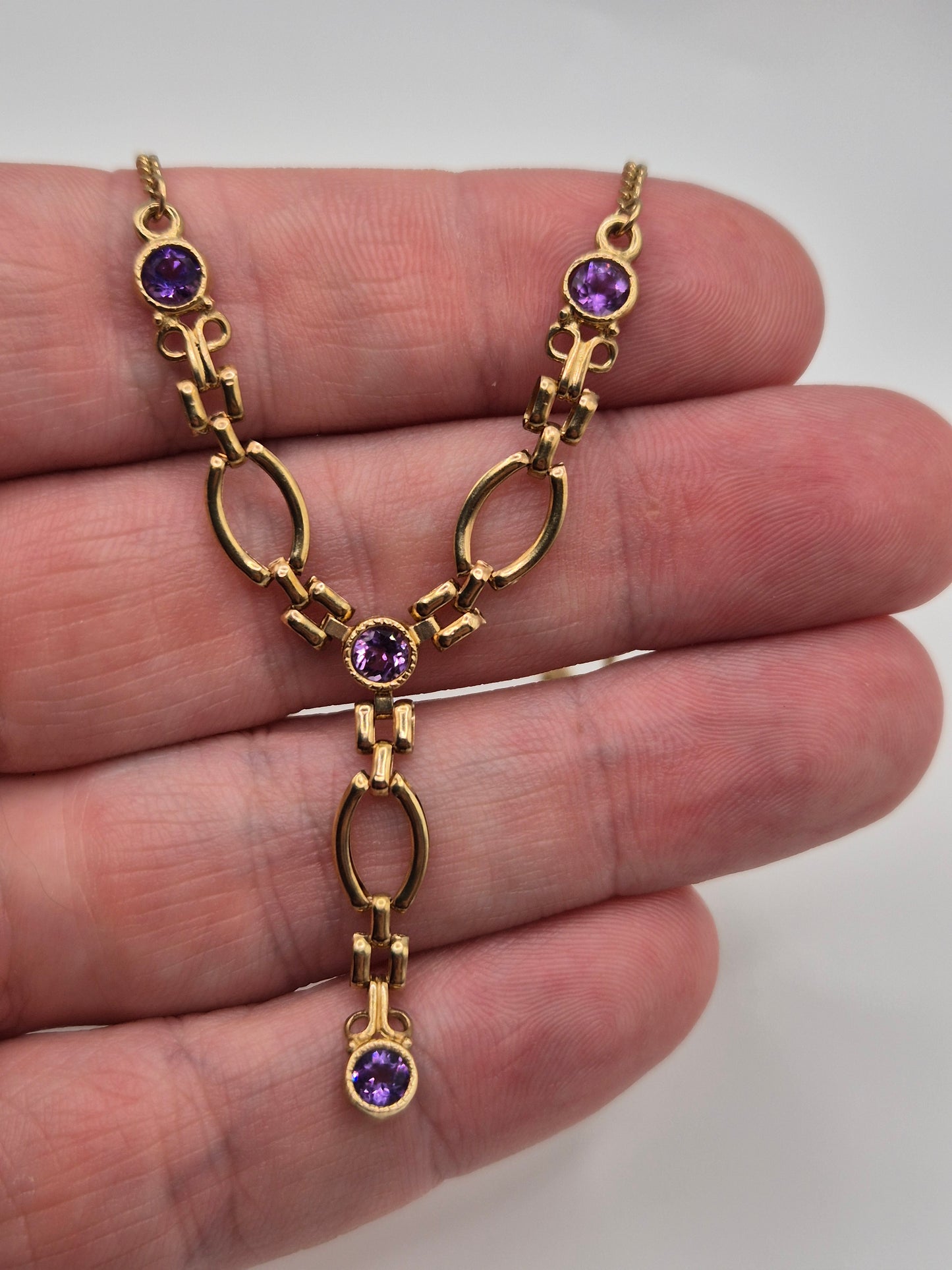 9ct gold amethystnecklace
