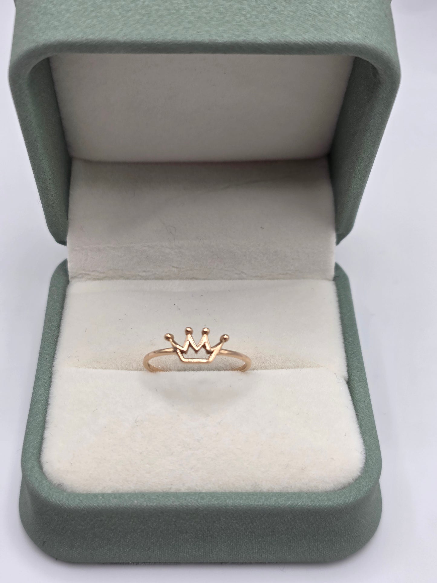 14ct rose gold crown ring