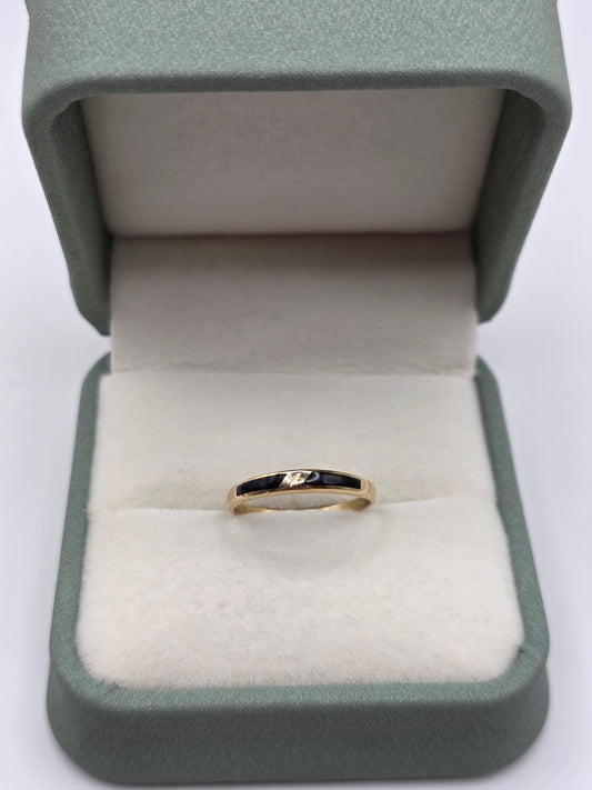 9ct gold onyx ring