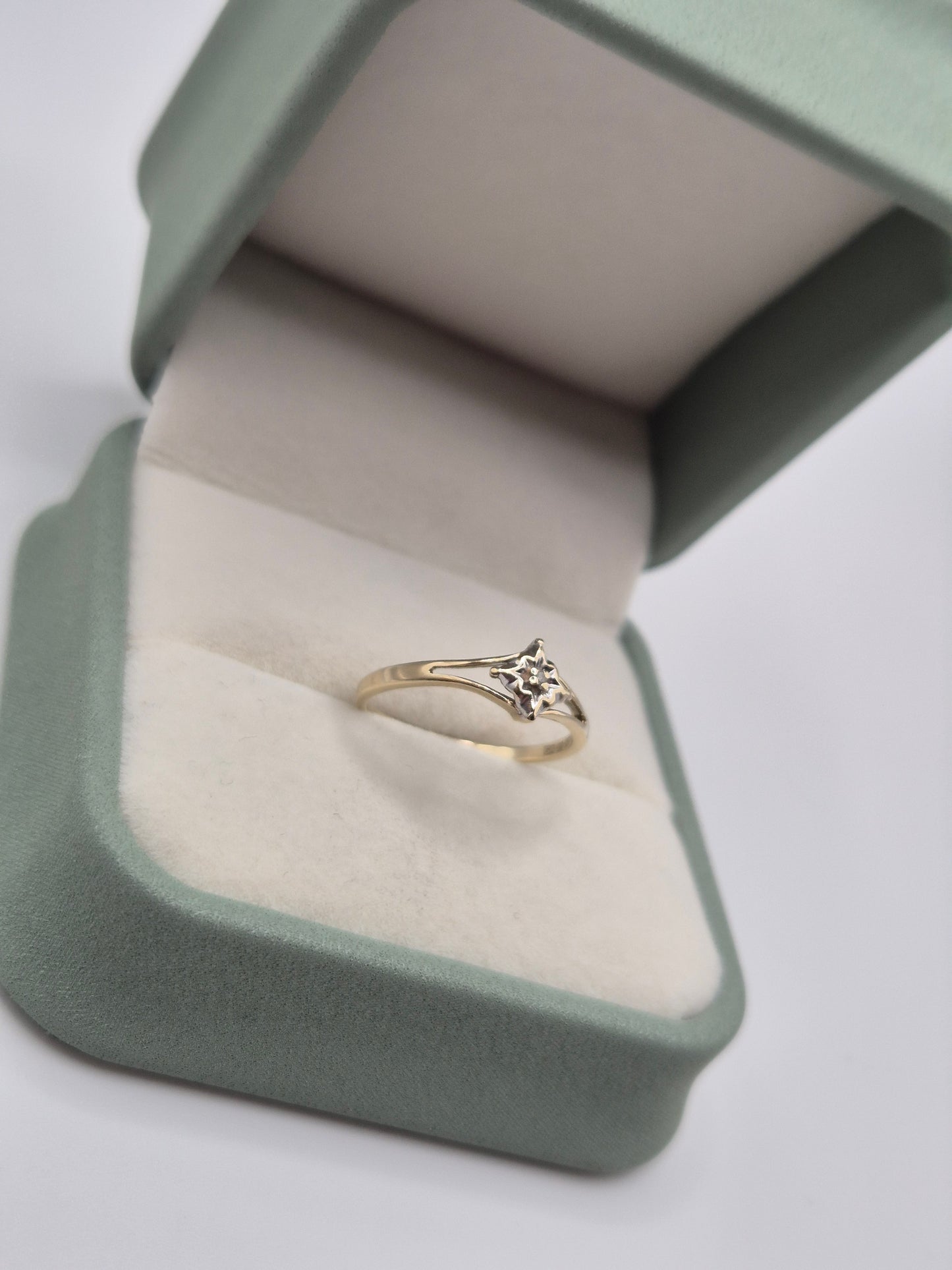 9ct gold diamond ring