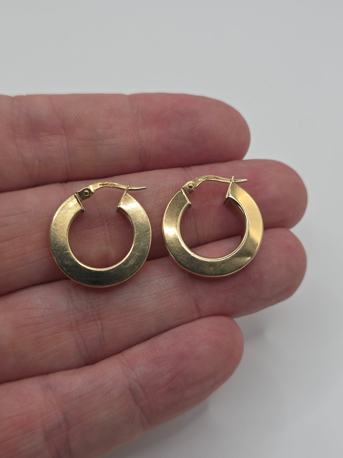 9ct gold creole earrings