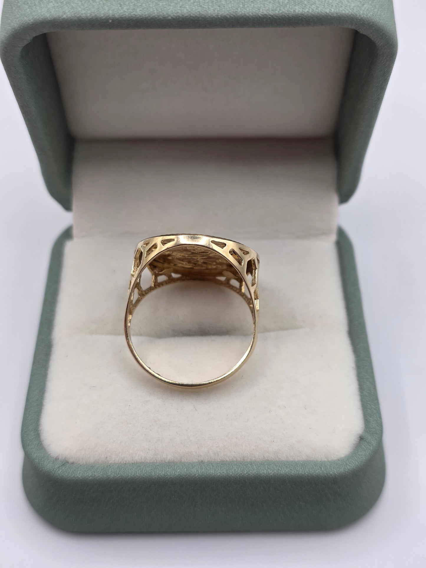 9ct gold st george ring