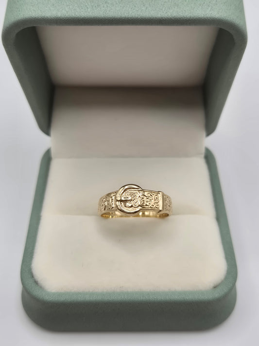 9ct gold buckle ring