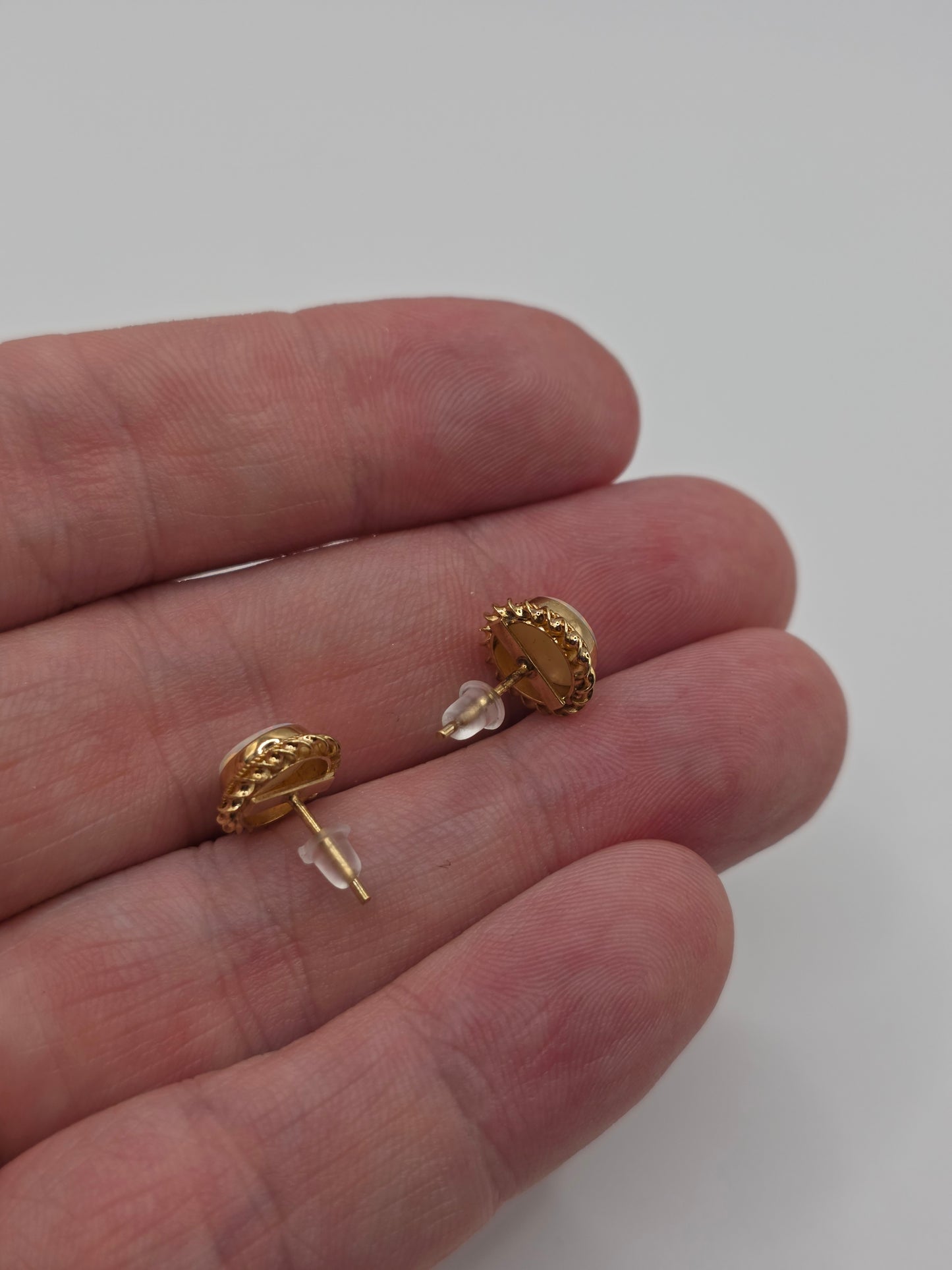 9ct gold opal earrings