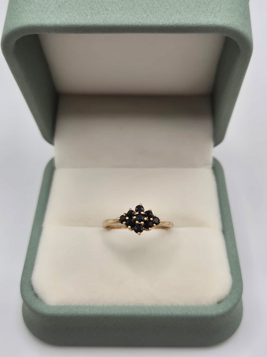 9ct gold sapphire ring