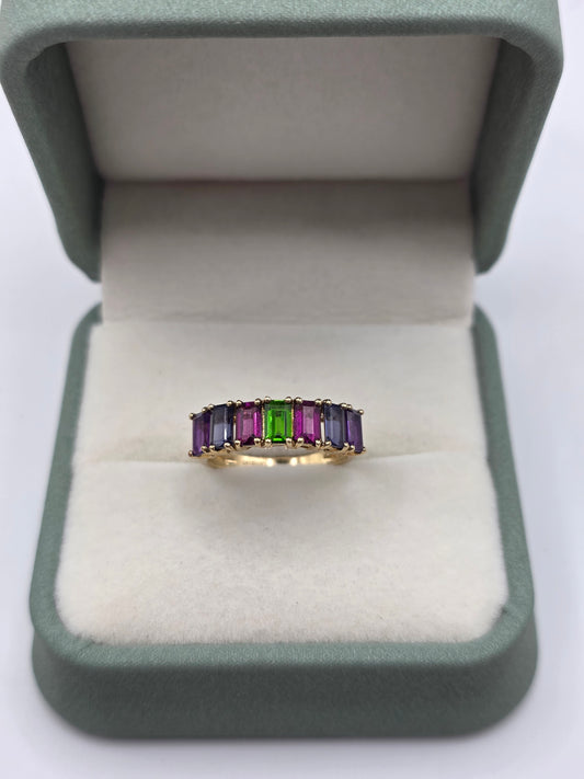 9ct gold multigem ring