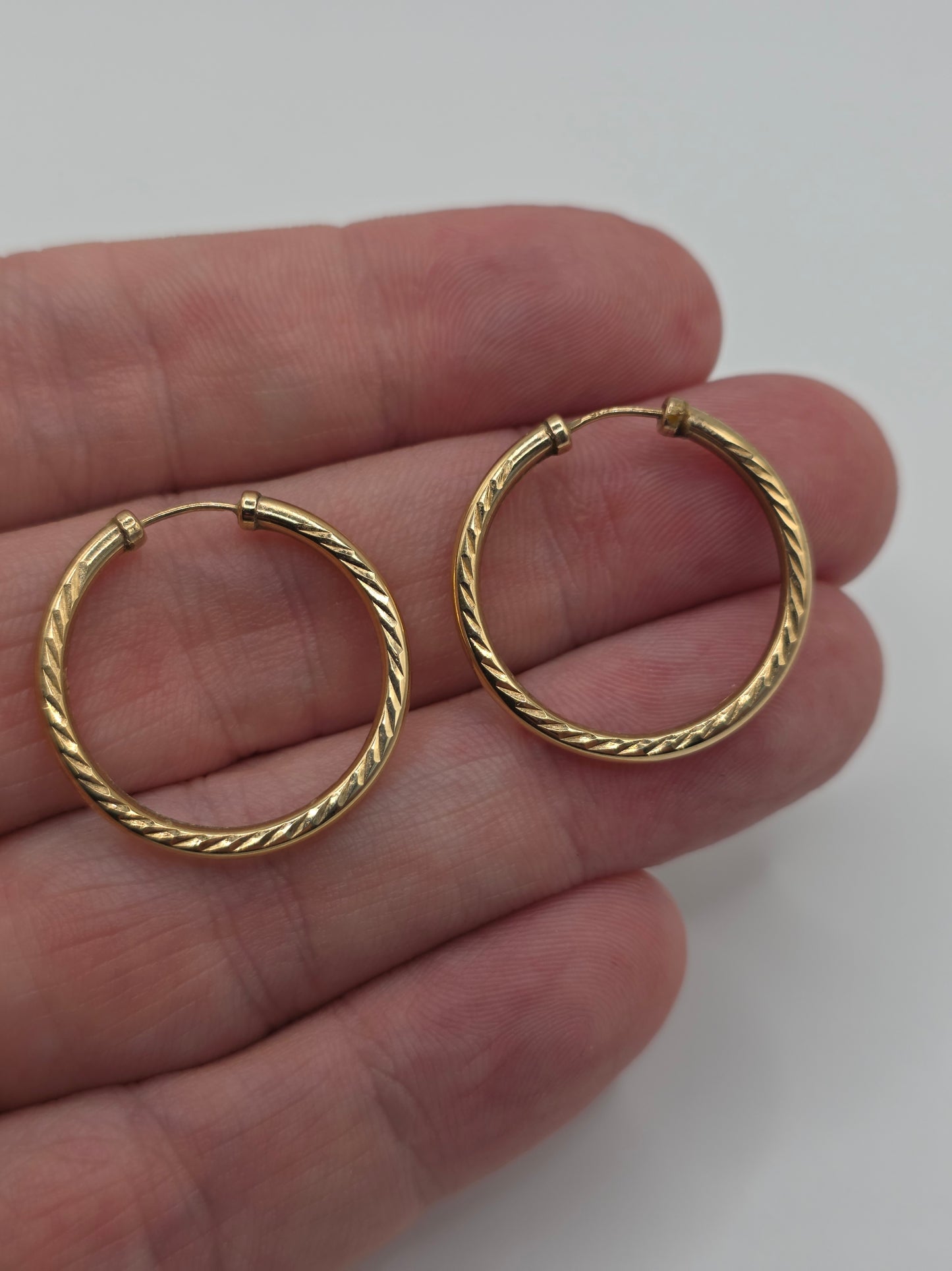 9ct gold creole earrings