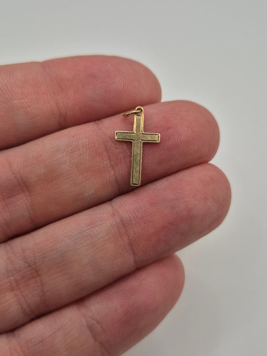 9ct gold cross charm