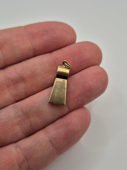 9ct gold whistle charm