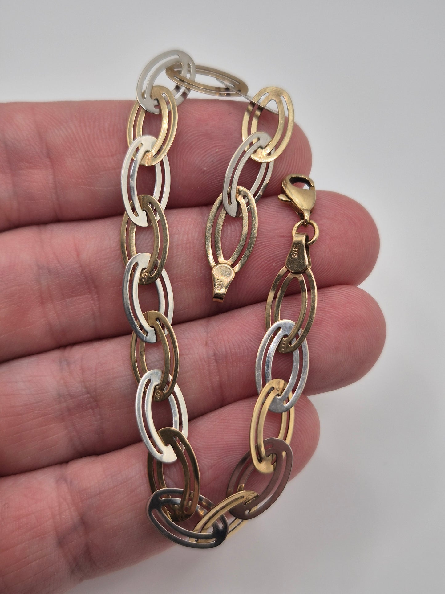 9ct two tone gold bracelet