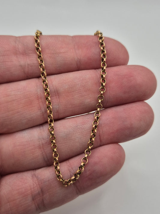 Antique 9ct gold belcher chain (2)