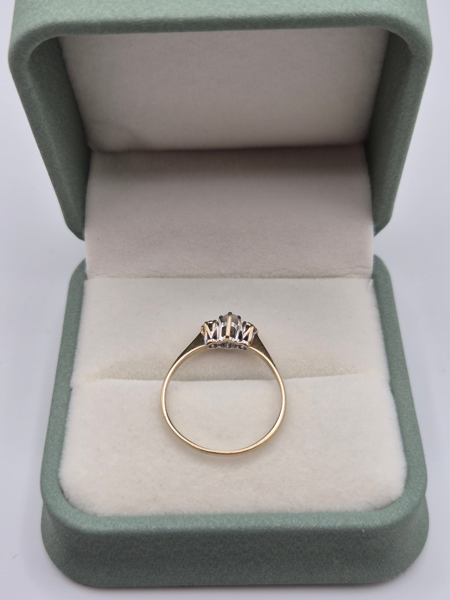 9ct gold opal and diamond ring