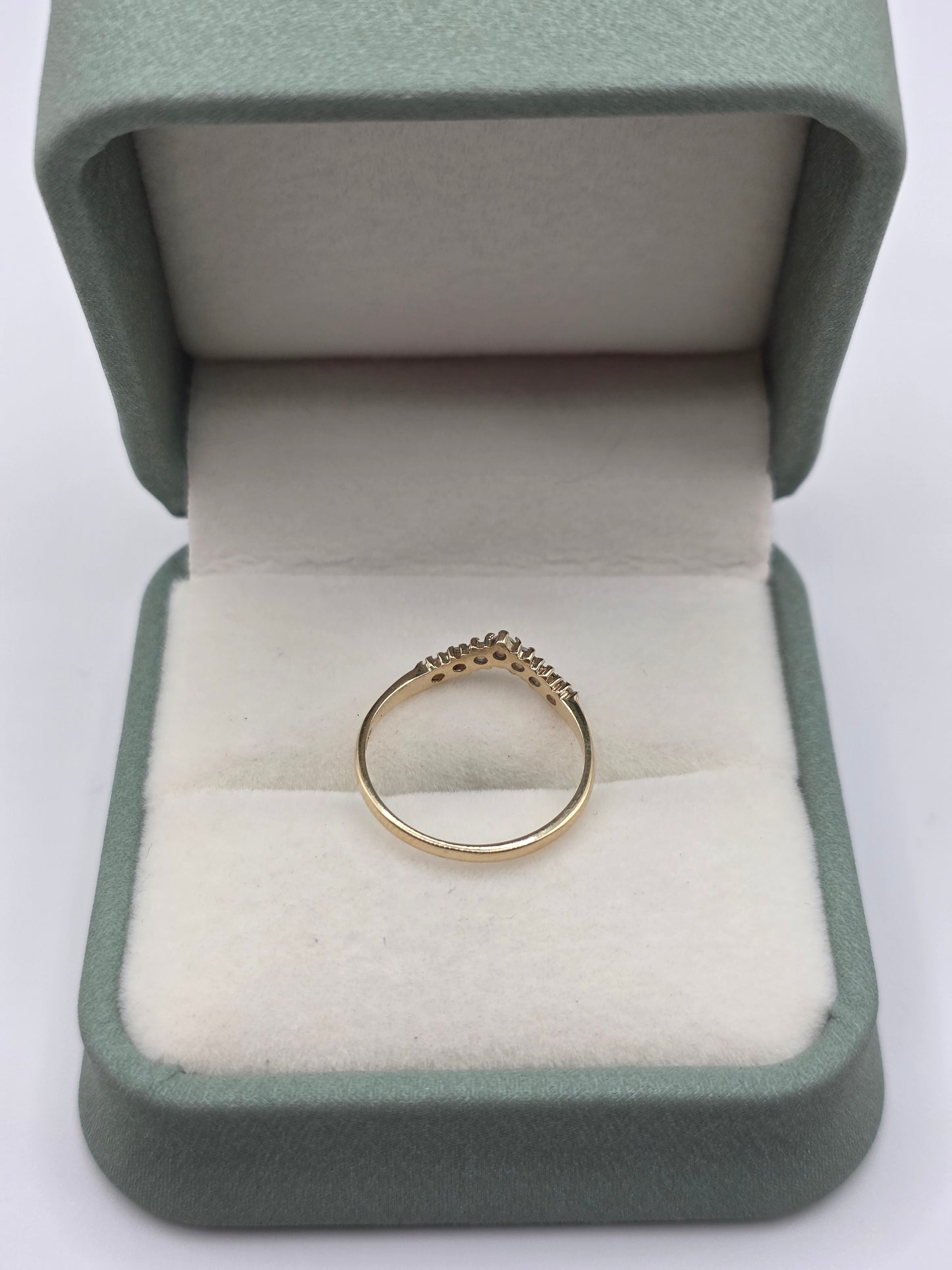 9ct gold opal wishbone ring