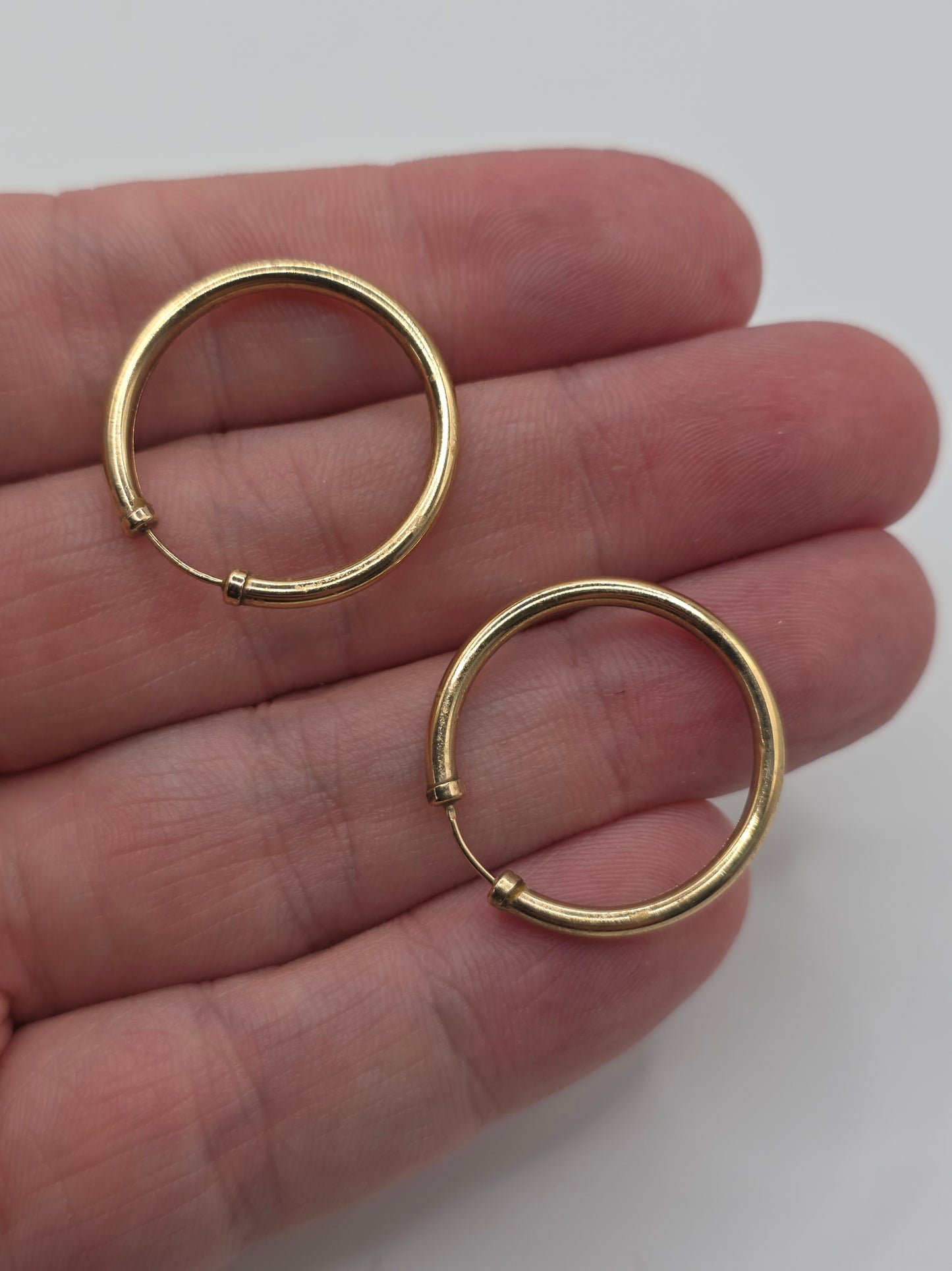 9ct gold creole earrings