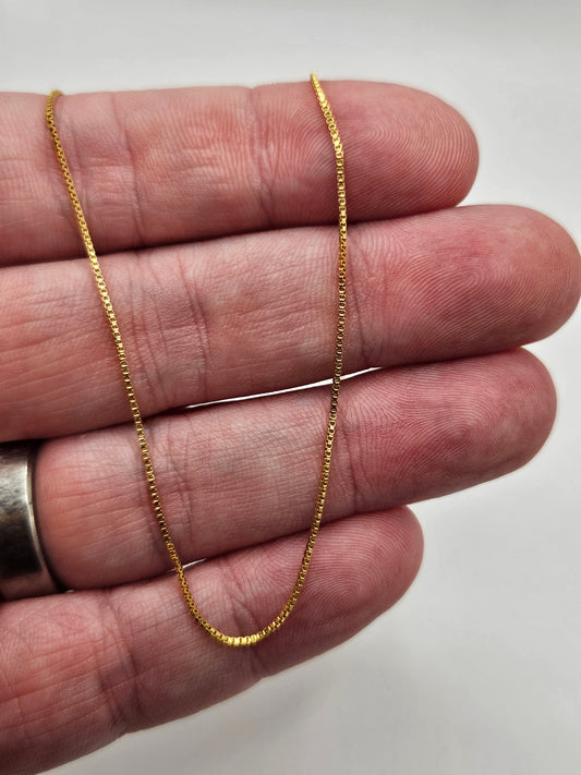 9ct gold box link chain