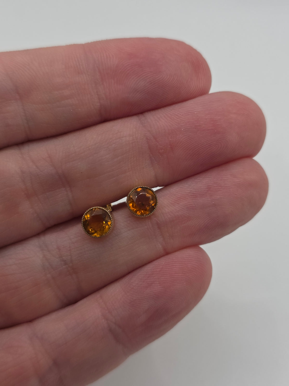 9ct gold citrine earrings