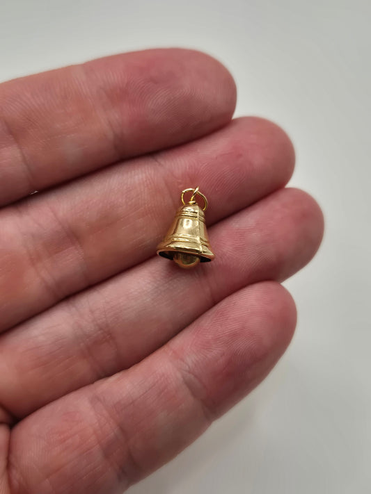 9ct gold bell charm