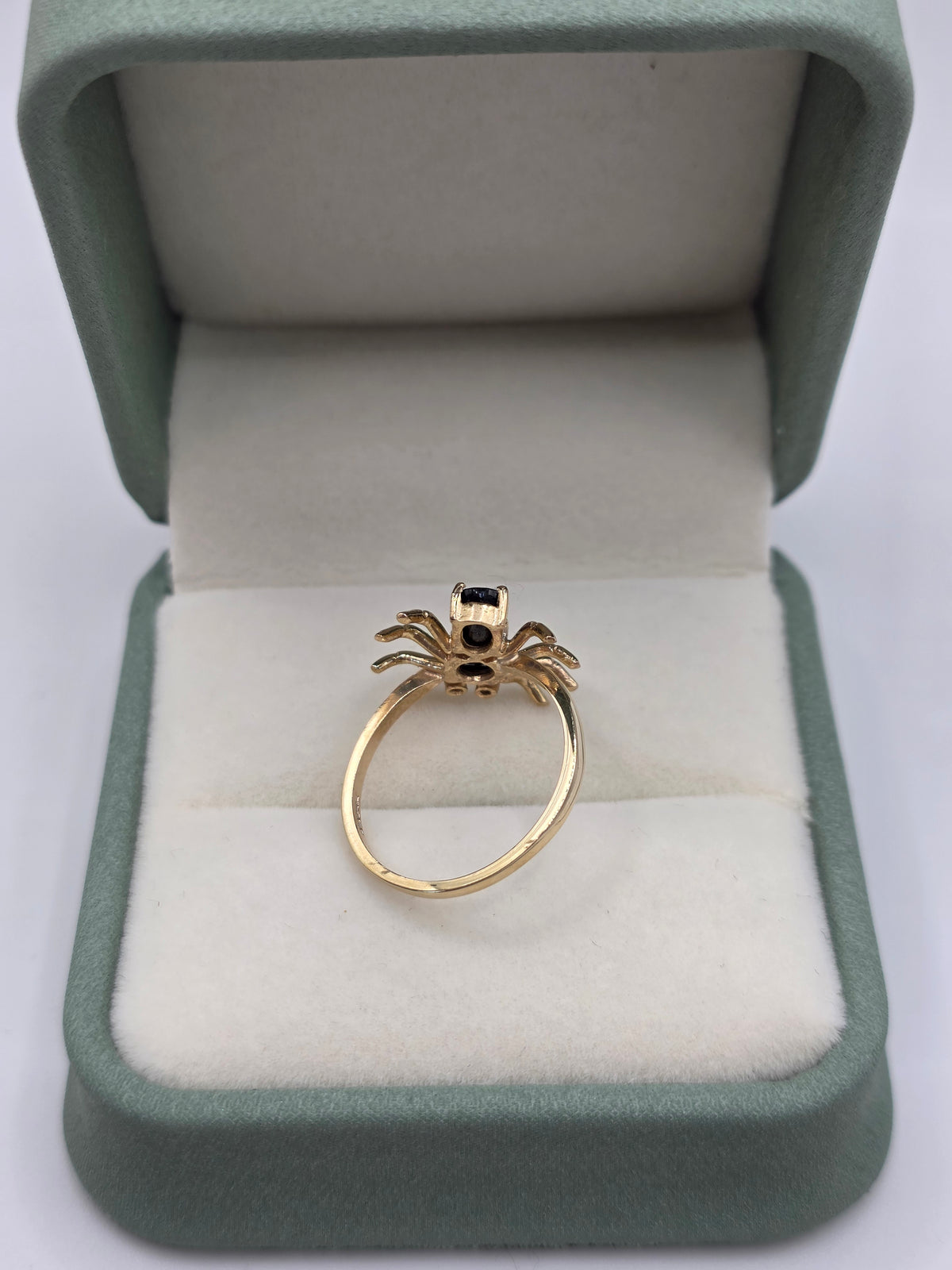 9ct gold sapphire and diamond spider ring