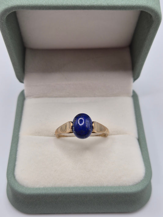 9ct gold lapiz lazuli ring