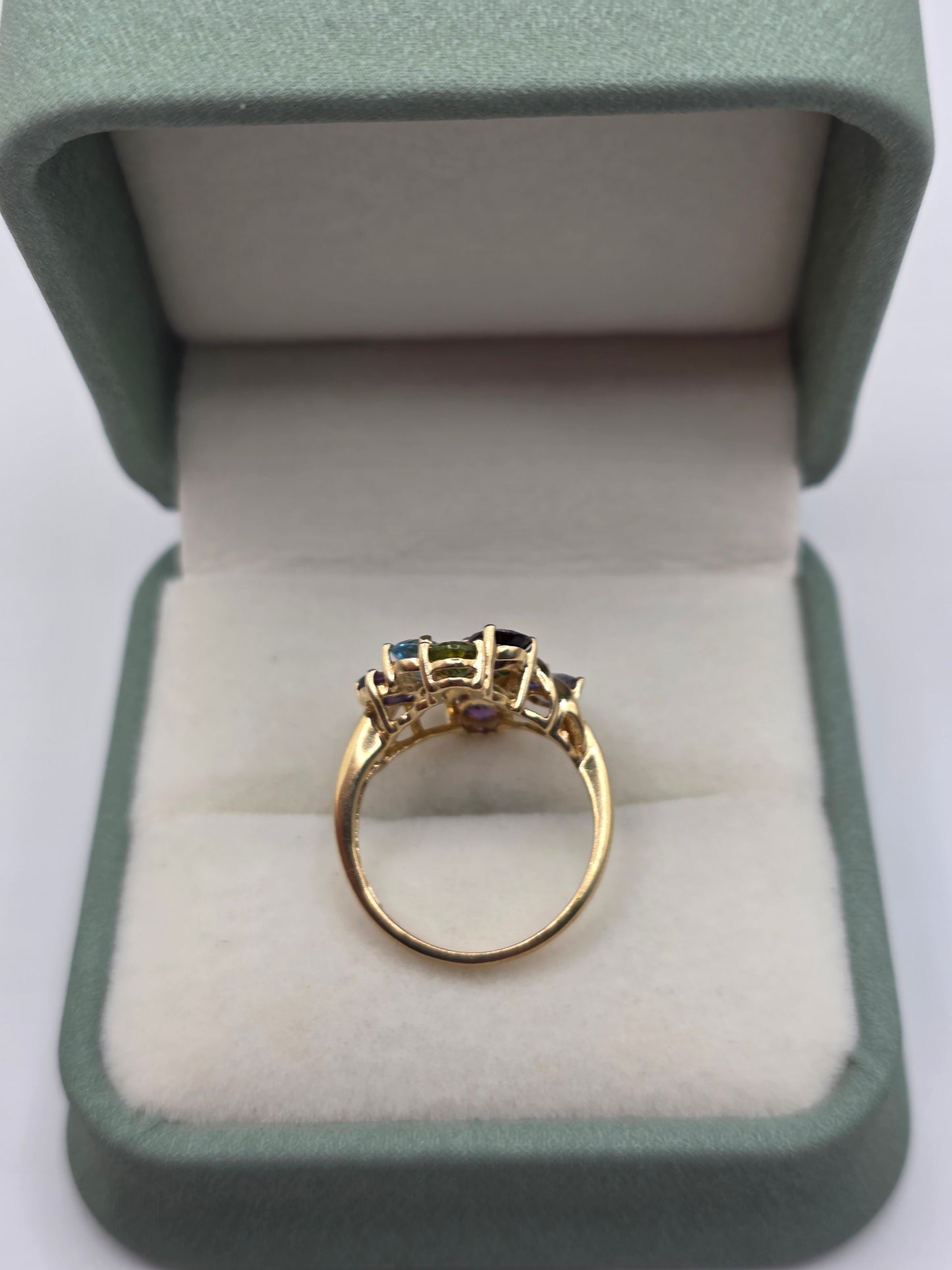 9ct gold multigem ring