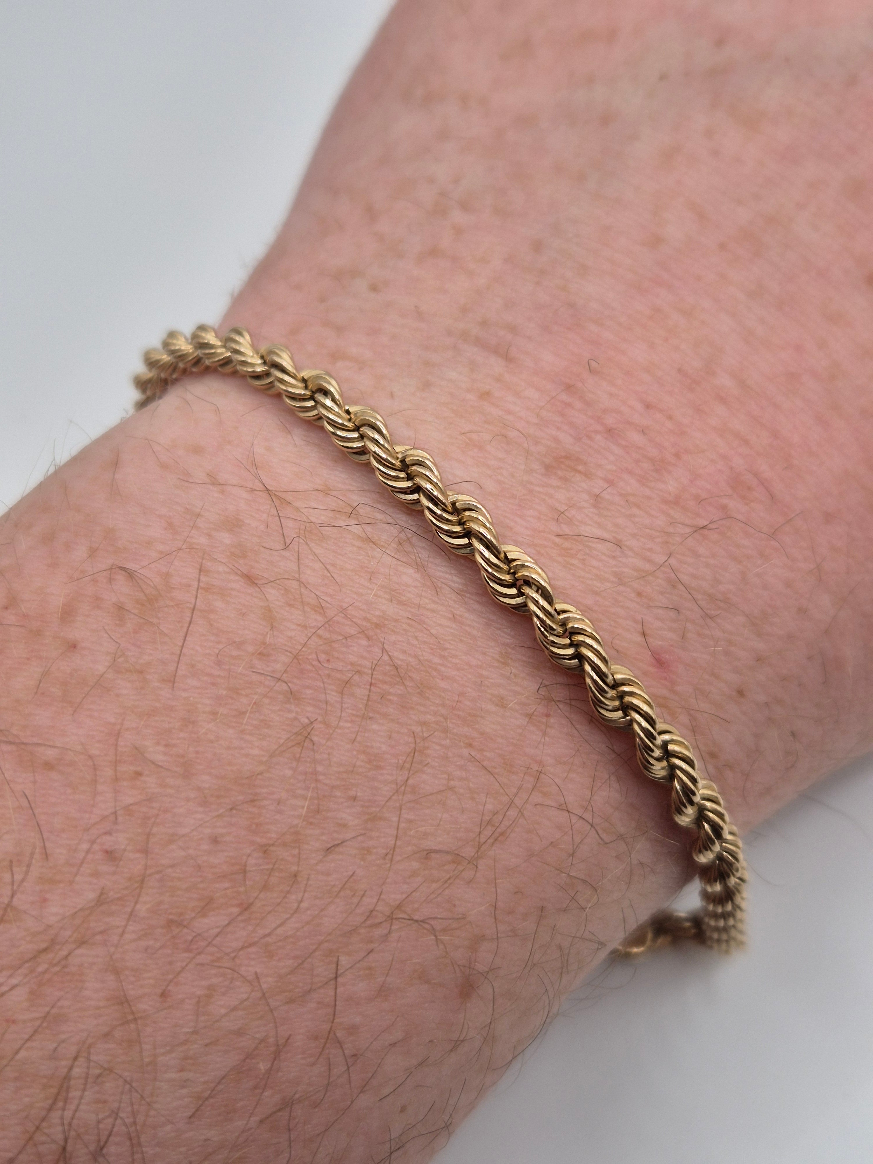 9ct gold rope bracelet (1) – GrangeJewellers