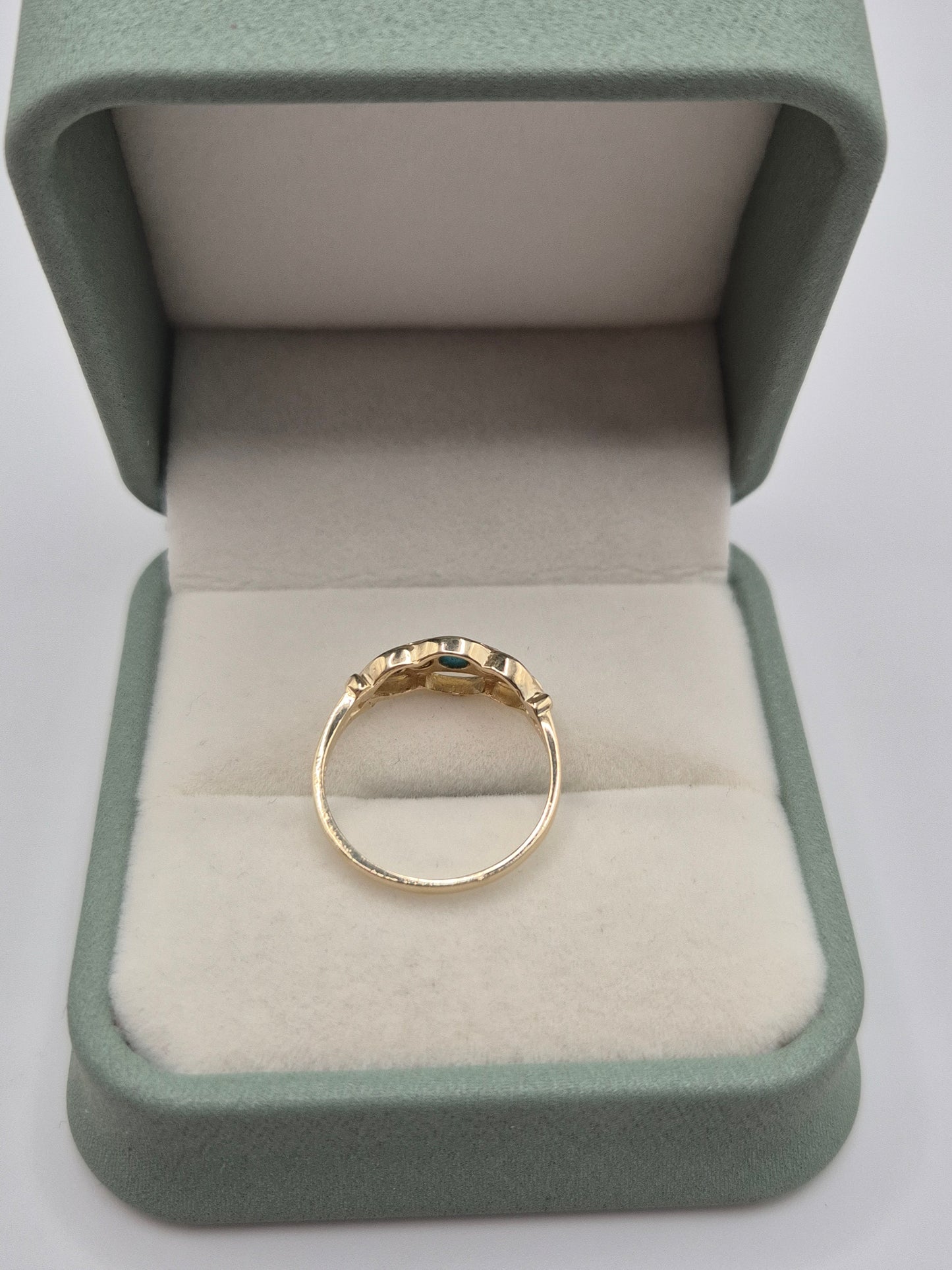 9ct gold turquoise and pearl ring