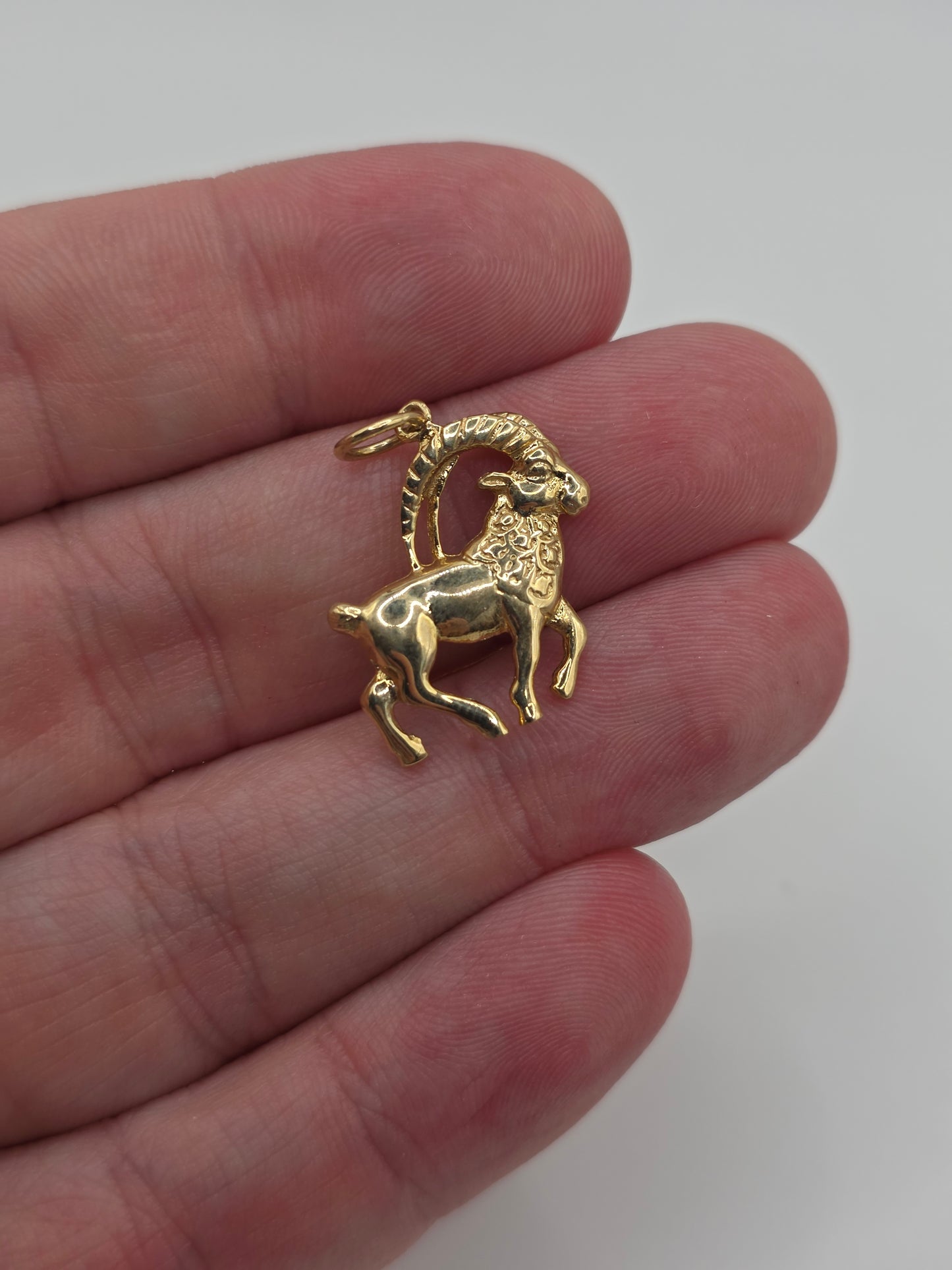 9ct gold Capricorn zodiac pendant
