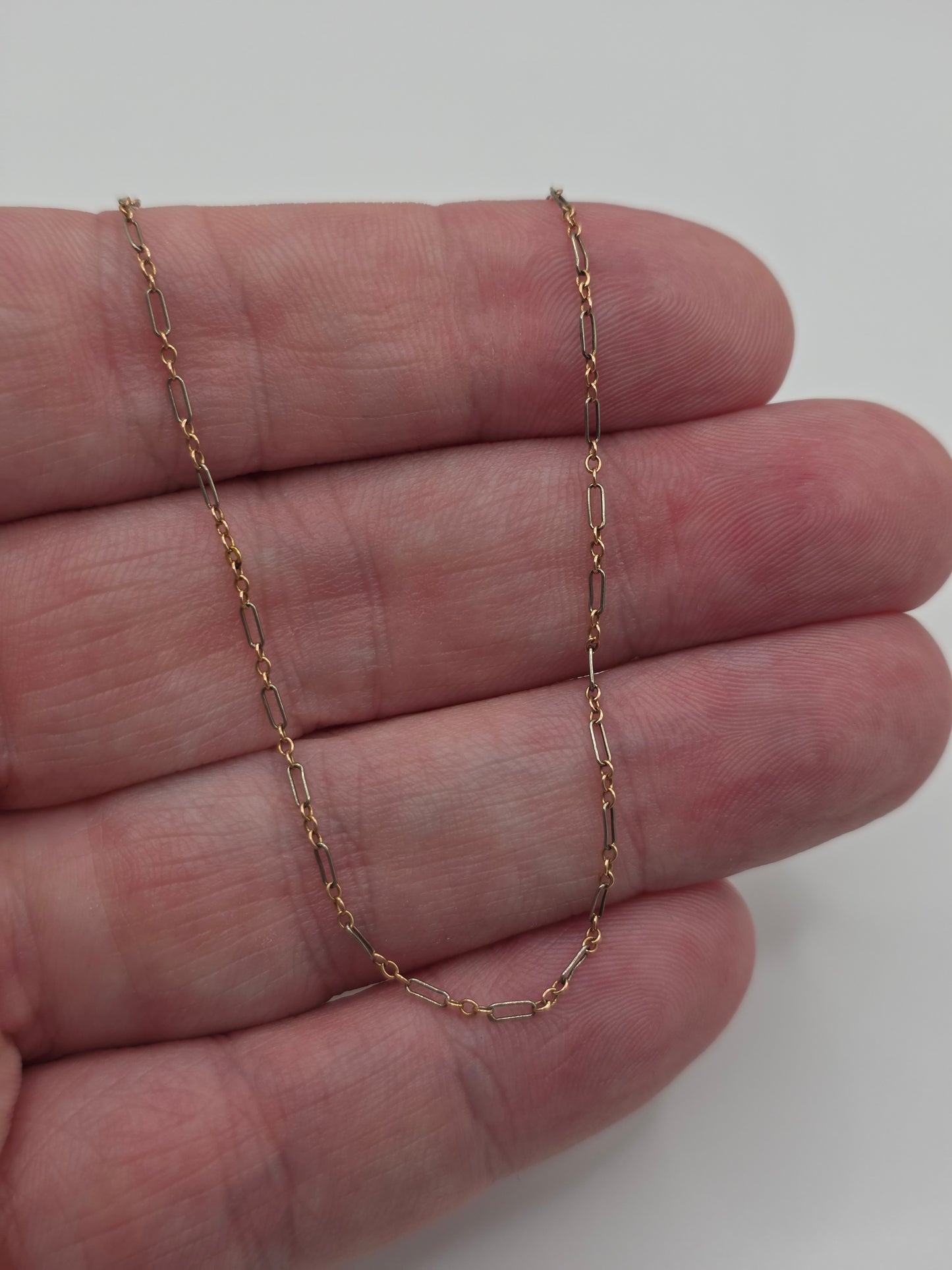 Antique 15ct two tone gold chain (4)
