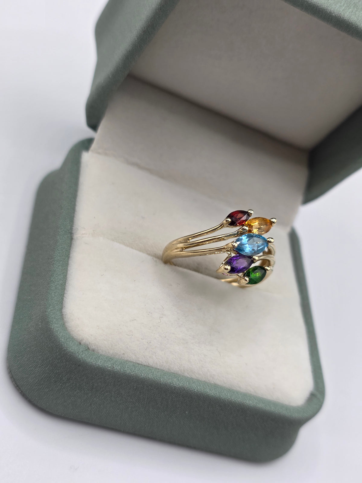 9ct gold multigem ring