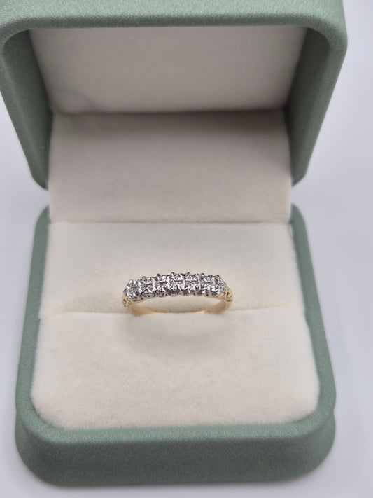 9ct gold diamond ring