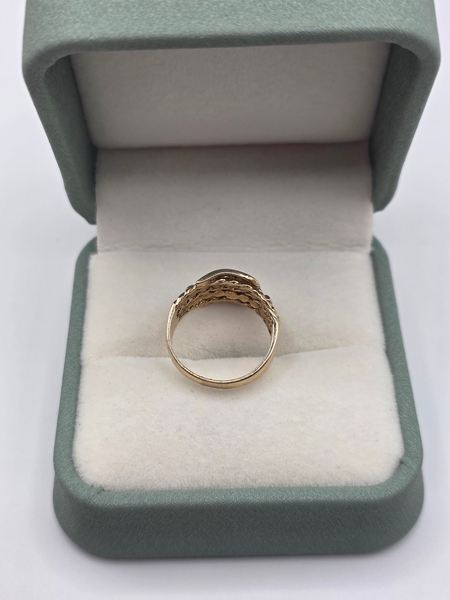 9ct gold buckle ring