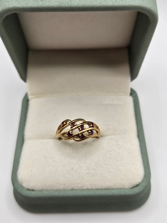 9ct gold ruby ring