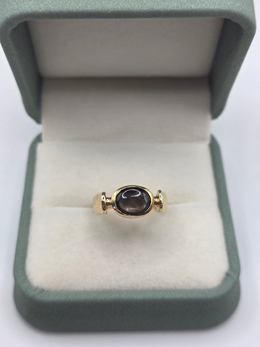 9ct gold star sapphire ring
