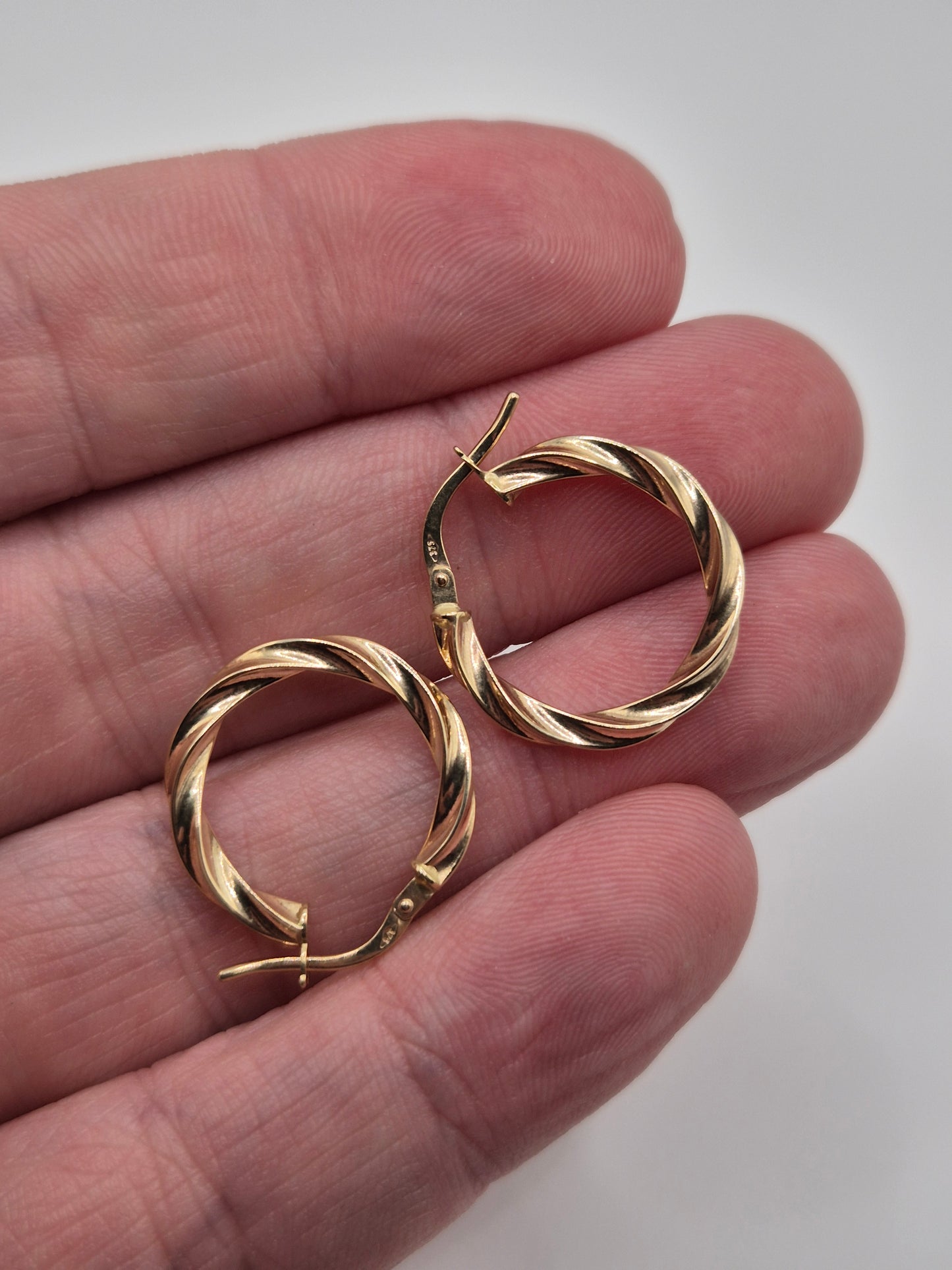 9ct gold creole earrings