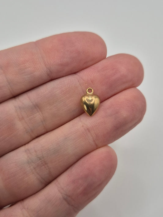 9ct gold heart charm