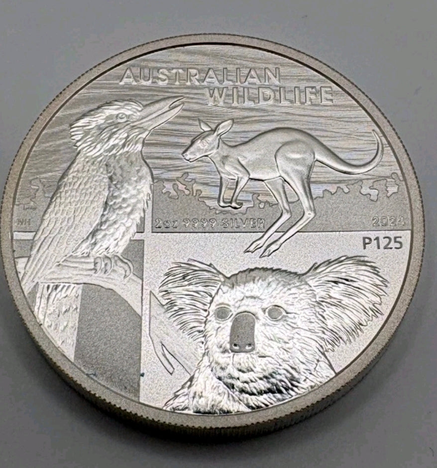 2024 Australia 2 oz Silver $2 Australian Wildlife BU
