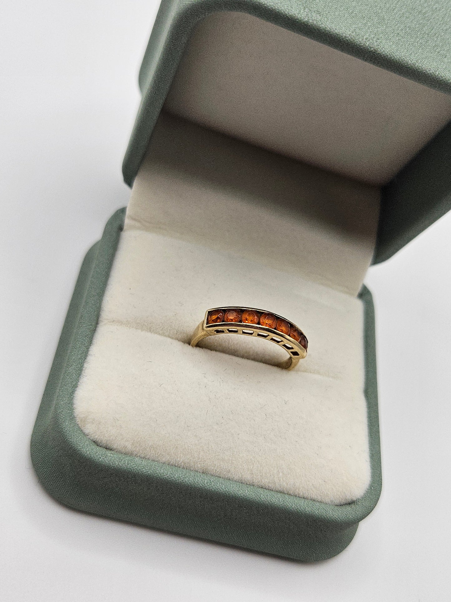 9ct gold fire opal ring