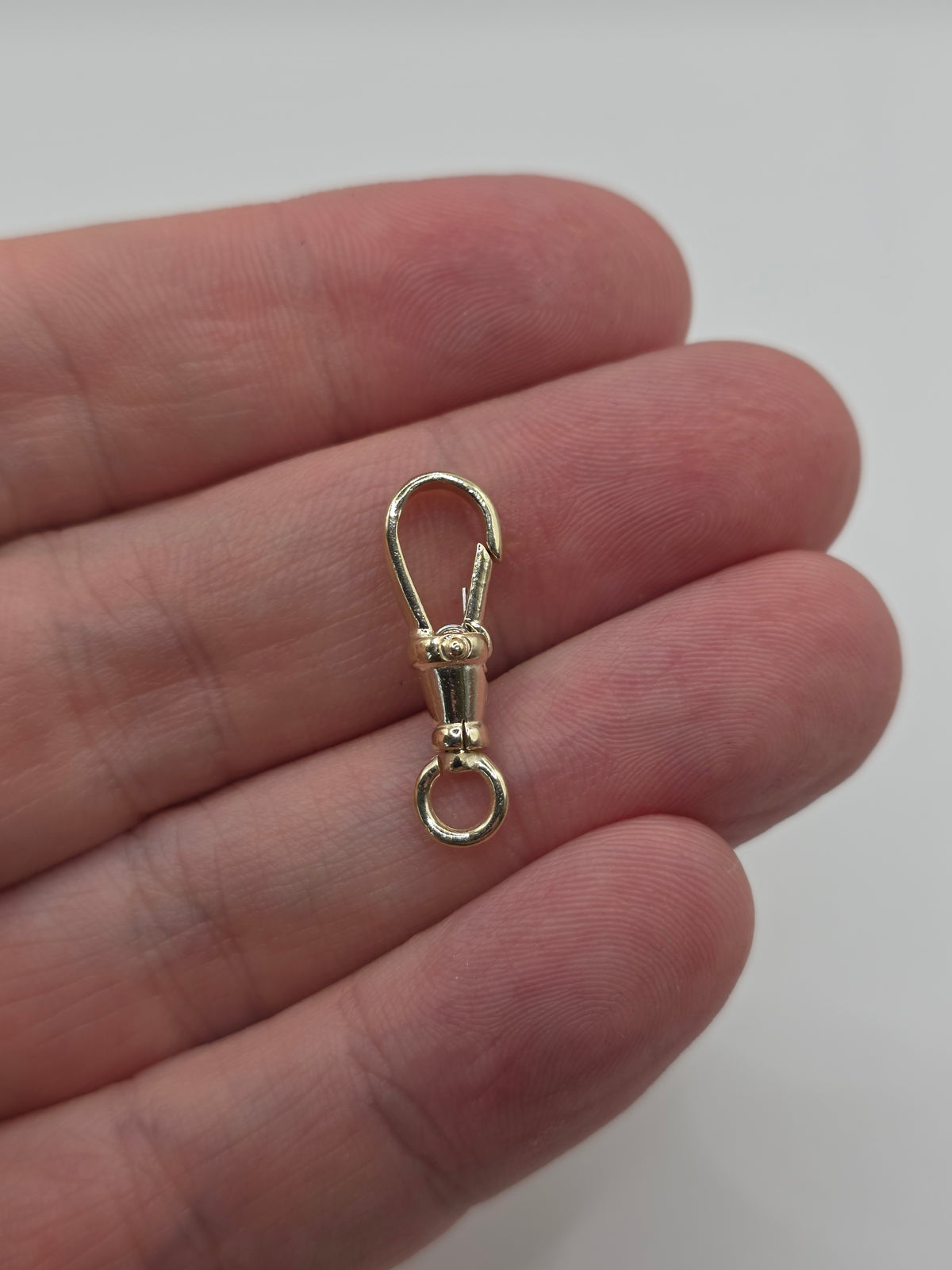 9ct gold 23mm swivel dog clip (7)