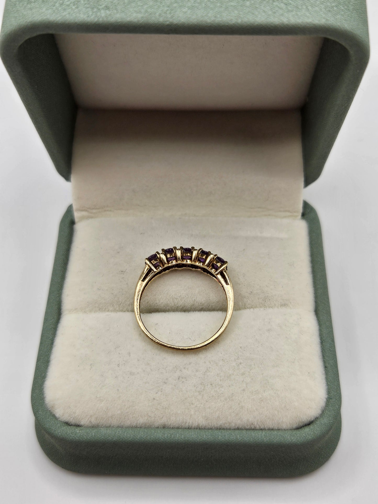 9ct gold amethyst ring