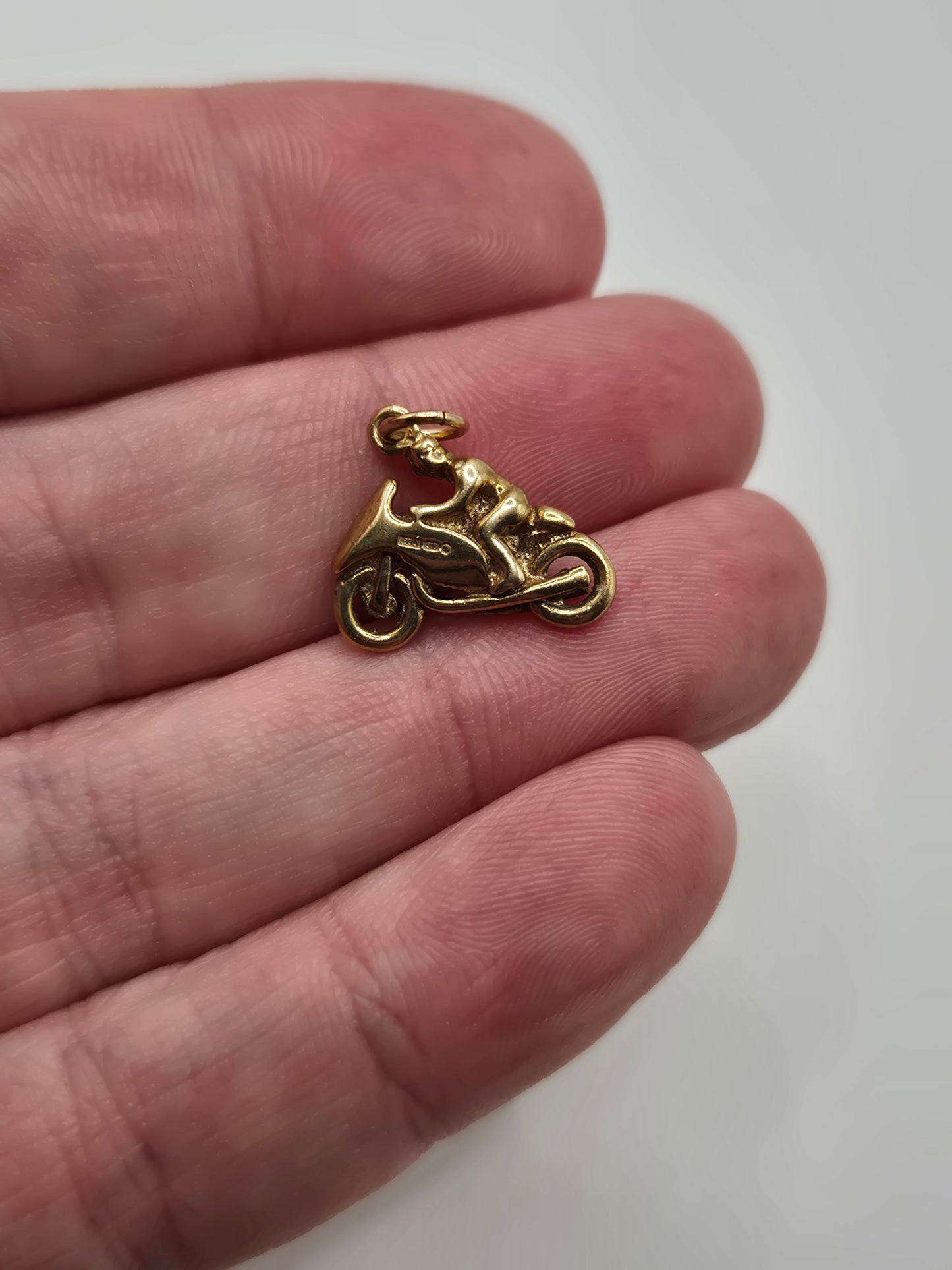 9ct gold motorbike charm