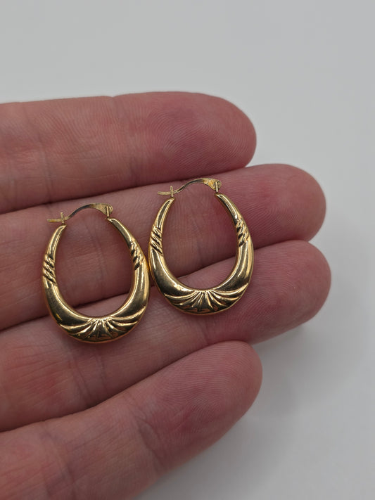 9ct gold creole earrings