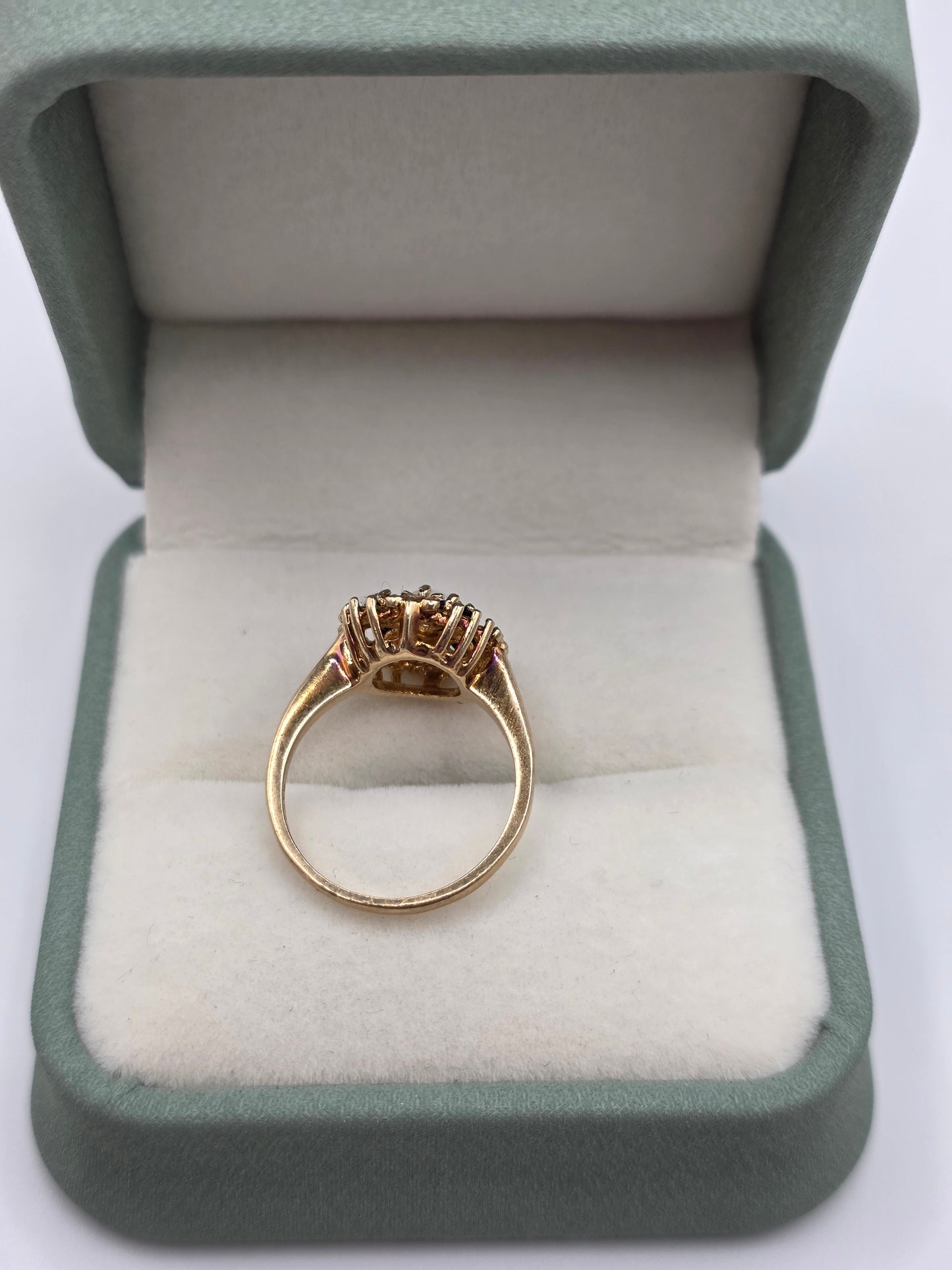 9ct gold opal and sapphire ring
