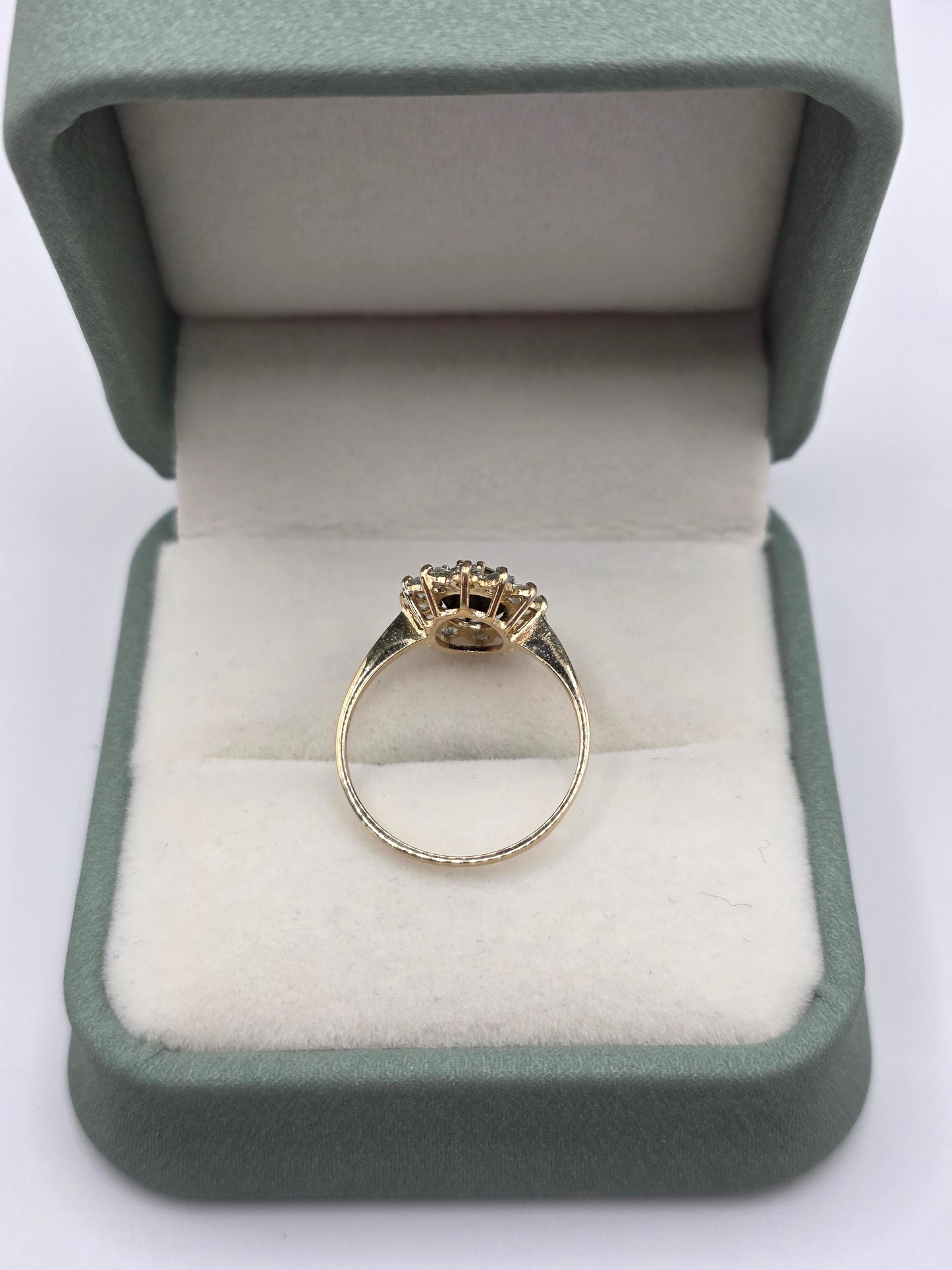 9ct gold opal triplet and topaz ring