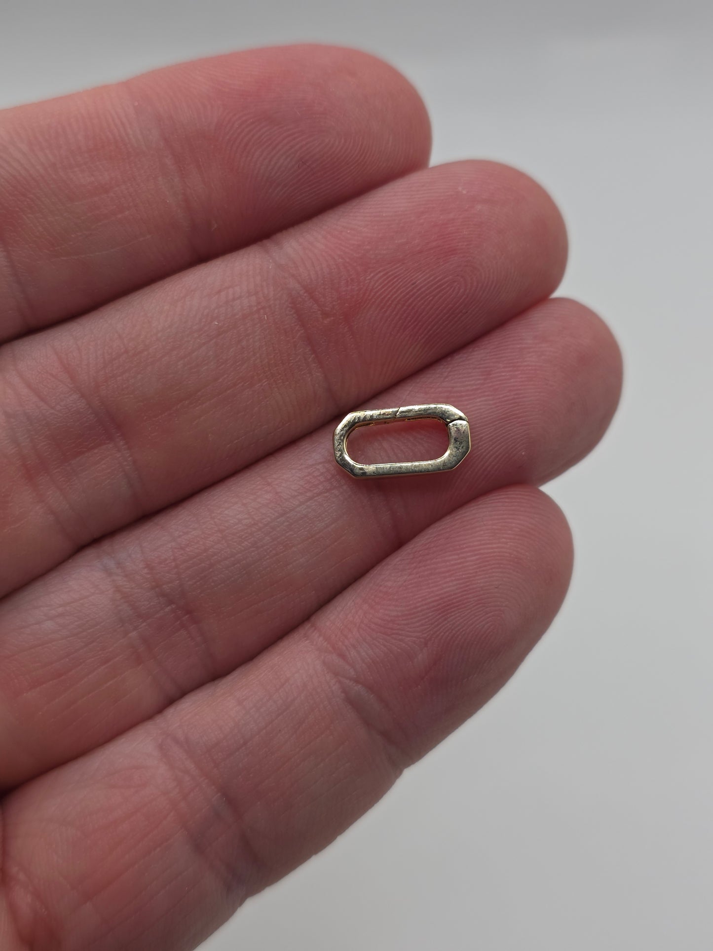 9ct gold oval spring gate clasp
